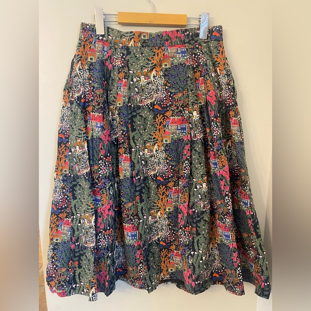 Vintage Collection Toussaint Folk Midi Skirt Cottagecore Whimsical Artsy Spring - Picture 7 of 12